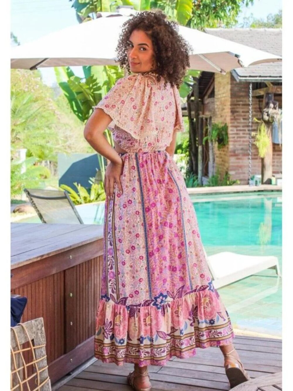 NWT FARM RIO DRESS SIZE LARGE ( G IN TAG )  PK2776 BR DI63 - Picture 4 of 5